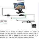 A1509 7 inch HD Car 12 IR Night Vision Rear View Backup Camera Rearview Monitor with 15m Cable - Image 4
