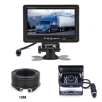 F0505 7 inch HD Car 18 IR LEDs Backup Camera Rearview Mirror Monitor, with 10m Cable - Image 2