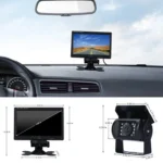 F0505 7 inch HD Car 18 IR LEDs Backup Camera Rearview Mirror Monitor, with 10m Cable - Image 3
