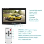 F0505 7 inch HD Car 18 IR LEDs Backup Camera Rearview Mirror Monitor, with 10m Cable - Image 6
