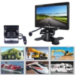 F0505 7 inch HD Car 18 IR LEDs Backup Camera Rearview Mirror Monitor, with 10m Cable - Image 9