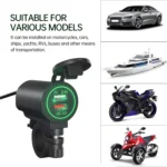 ZH-723F5 Car / Motorcycle QC3.0 Cell Phone Fast Charging Dual USB Car Charger - Image 7