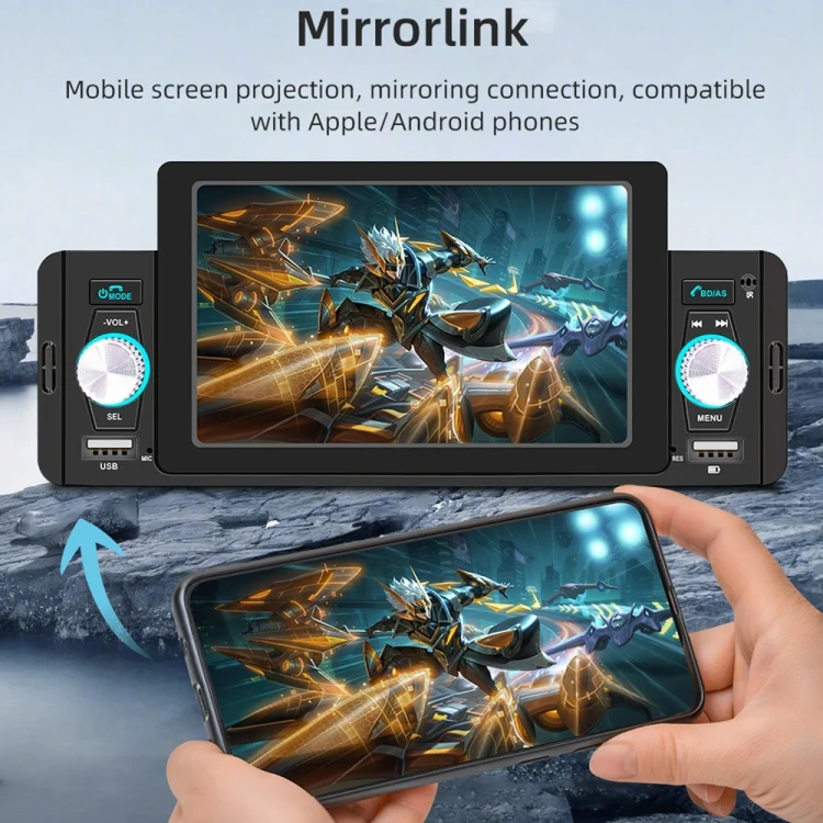 CAR0099_10.webp M160W 5 inch Car Wireless MP5 Player Support Phone Mirror Link / Steering Wheel Control - Image 11