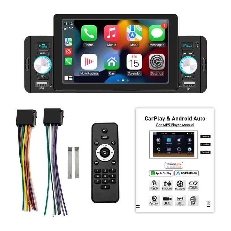 CAR0099_13.webp M160W 5 inch Car Wireless MP5 Player Support Phone Mirror Link / Steering Wheel Control - Image 14