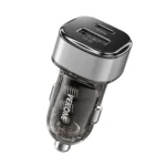 WK WP-C45 Vanguard Series Mecha Transparent USB+Type-C Fast Car Charger