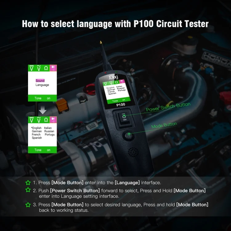 CAR2025_6.webp TopDiag P100 Car Circuit Intelligent Analyzer Diagnostic Instrument, Cable Length: 10m - Image 7
