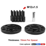 For Mercedes-Benz 15mm Car Modified Wheel Hub Flange Center Wheel Spacer with M12x1.5 Screws - Image 4