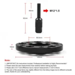 For Mercedes-Benz 15mm Car Modified Wheel Hub Flange Center Wheel Spacer with M12x1.5 Screws - Image 5