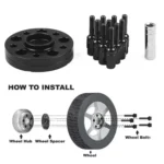 For Mercedes-Benz 20mm Car Modified Wheel Hub Flange Center Wheel Spacer with M12x1.5 Screws - Image 6