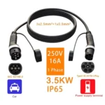 Feyree 250V 16A European Standard New Energy Electric Vehicle Charging Pile Double-ended Extension Cable - Image 2