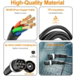 Feyree 480V 16A European Standard New Energy Electric Vehicle Charging Pile Double-ended Extension Cable - Image 8