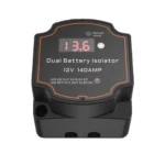 IP68 12V 140A Car Yacht RV Smart Dual Battery Isolation Controller VSR Digital Display Voltmeter