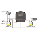 IP68 12V 140A Car Yacht RV Smart Dual Battery Isolation Controller VSR Digital Display Voltmeter - Image 6