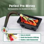 12V 4 Pin Car 6 Slots IP66 Waterproof Relay Fuse Box with Cable - Image 5