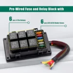 12V 5 Pin Car 6 Slots IP66 Waterproof Relay Fuse Box with Cable - Image 4