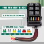 24V 5 Pin Car 6 Slots IP66 Waterproof Relay Fuse Box with Cable - Image 2
