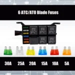 24V 5 Pin Car 6 Slots Waterproof Relay Fuse Box with Cable - Image 4