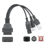 Motorcycle OBD II 3 Pin + 4 Pin + 6 Pin to 16 Pin Adapter Cable for Honda / Yamaha - Image 4