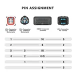 Motorcycle OBD II 3 Pin + 4 Pin + 6 Pin to 16 Pin Adapter Cable for Honda / Yamaha - Image 5