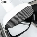 Car Rear View Mirror Rain Eyebrow Cover Catering Mirror PVC Carbon Fiber Pattern Rain Shield