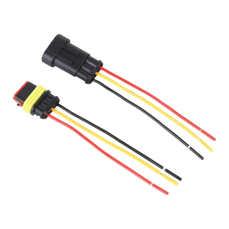 CAR2334_2.webp 10pcs 3P Car Waterproof Plug Car Connector Plug-In, Length:10cm - Image 3