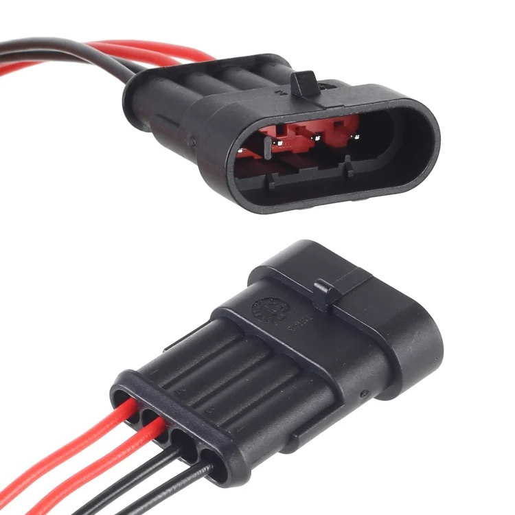 CAR2335_4.webp 10pcs 4P Car Waterproof Plug Car Connector Plug-In, Length:10cm - Image 5