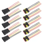 10pcs 5P Car Waterproof Plug Car Connector Plug-In, Length:10cm