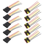 10pcs 6P Car Waterproof Plug Car Connector Plug-In, Length:10cm