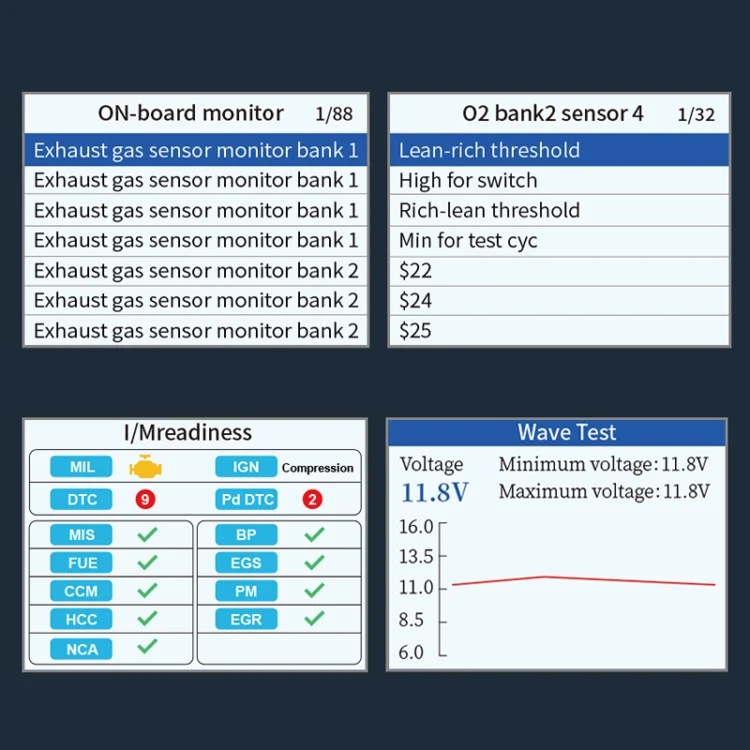 CAR2367_7.webp M301 9-18V OBD2 Car Code Reader Scanner Fault Detector - Image 8