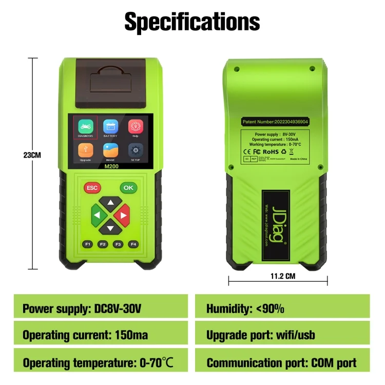 CAR2422_2.webp JDiag M200 8V-30V OBD Motorcycles Diagnostic Instrument with Data Printing - Image 3
