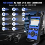 HD10 12V-24V 2 in 1 Full Systems Diagnostic Scan Tool OBD2/HDOBD/EOBD Scanner - Image 6