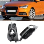 For Audi A1 8X 2011-2014 1 Pair Car Bumper Fog Lamp Decorative Cover Lower Grille Fog Lamp Frame 8X0807682B
