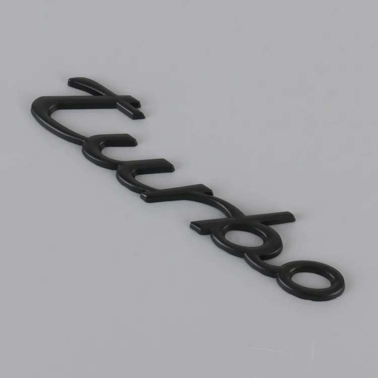 CAR2498B_1.webp Car TURBO Personalized Aluminum Alloy Decorative Stickers, Size: 13x3x0.3cm - Image 3