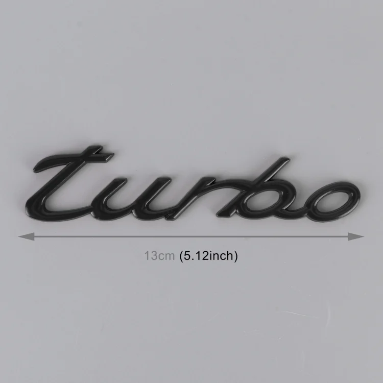 CAR2498B_2.webp Car TURBO Personalized Aluminum Alloy Decorative Stickers, Size: 13x3x0.3cm - Image 4