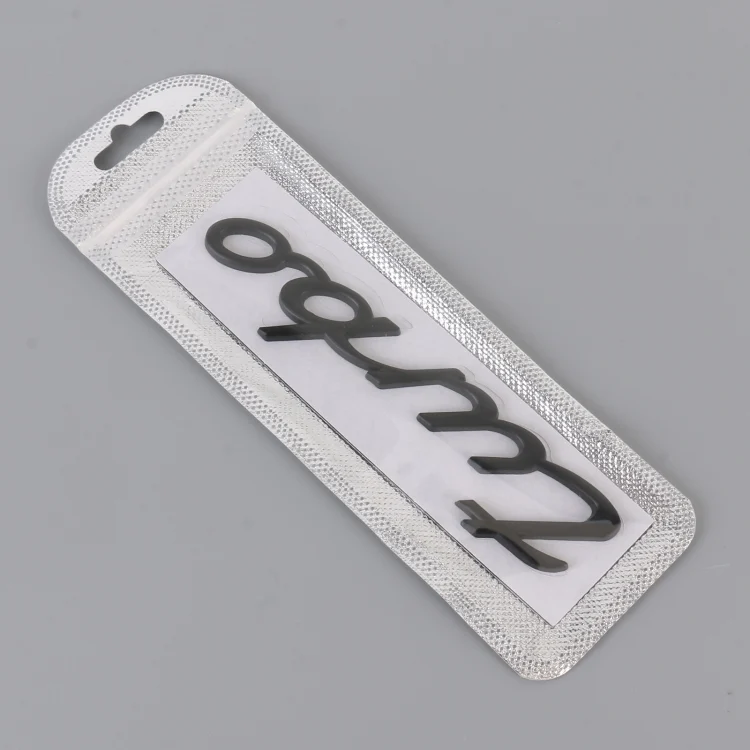 CAR2498B_4.webp Car TURBO Personalized Aluminum Alloy Decorative Stickers, Size: 13x3x0.3cm - Image 6
