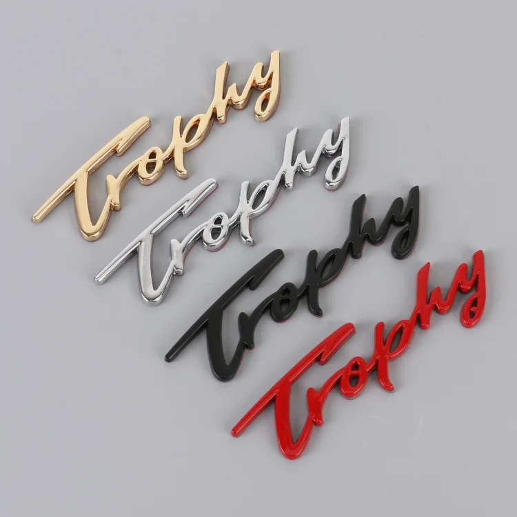 CAR2499_B1.webp Car TROPHY Personalized Aluminum Alloy Decorative Stickers, Size: 11.5x2.5x0.35cm - Image 2