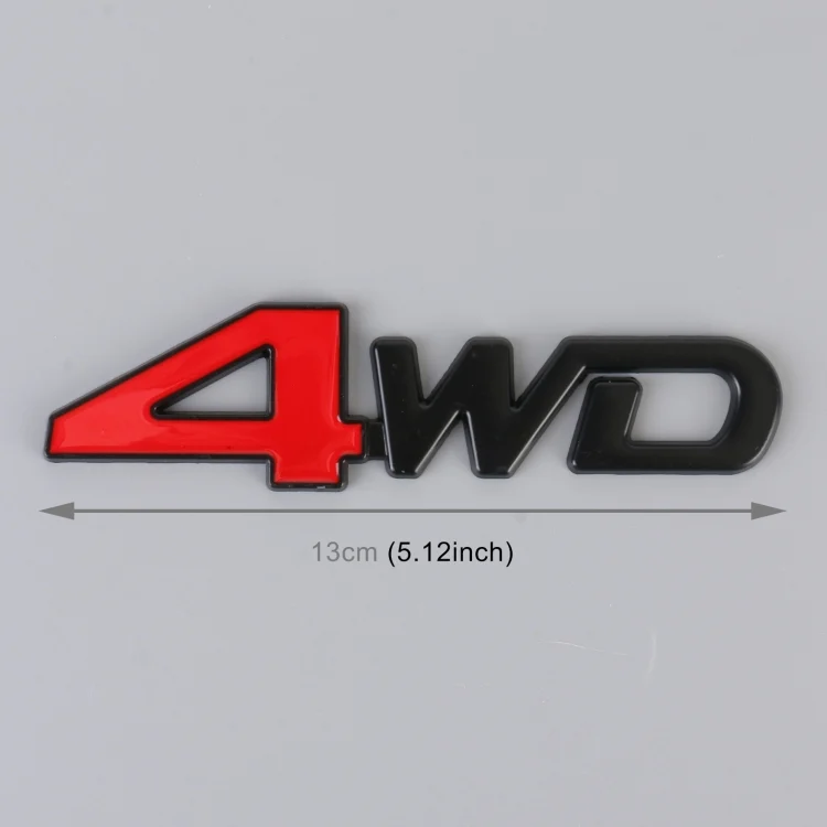 CAR2500BR_2.webp Car 4WD Personalized Aluminum Alloy Decorative Stickers, Size: 13x3.5x0.3cm - Image 3