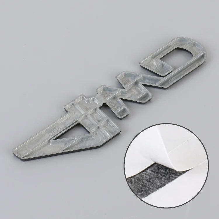 CAR2500BR_3.webp Car 4WD Personalized Aluminum Alloy Decorative Stickers, Size: 13x3.5x0.3cm - Image 4