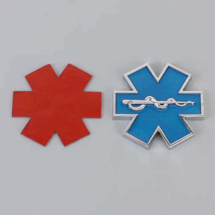 CAR2501L_3.webp Car Star of Life Personalized Aluminum Alloy Decorative Stickers, Size: 6.5x0.5cm - Image 4