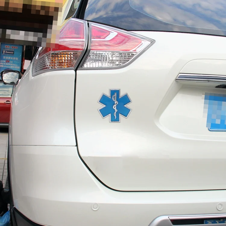 CAR2501L_6.webp Car Star of Life Personalized Aluminum Alloy Decorative Stickers, Size: 6.5x0.5cm - Image 7