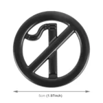 Car No Smoking Sign Universal Personalized Aluminum Alloy Decorative Sticker, Size: 5 x 0.33cm - Image 2