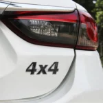 Car Number 4 x 4 Personalized Aluminum Alloy Decorative Sticker, Size: 9 x 3.5 x 2.3cm