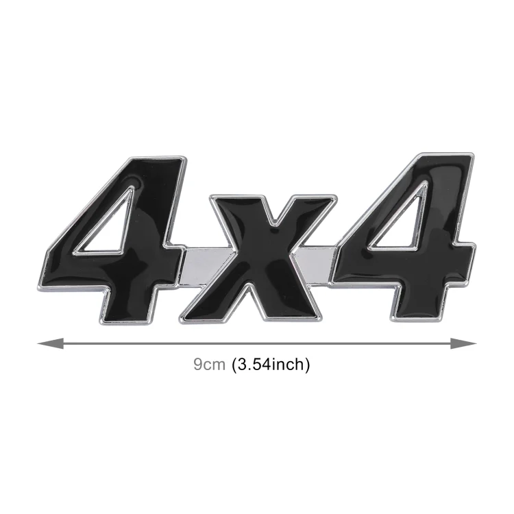 CAR2539B_1.webp Car Number 4 x 4 Personalized Aluminum Alloy Decorative Sticker, Size: 9 x 3.5 x 2.3cm - Image 2