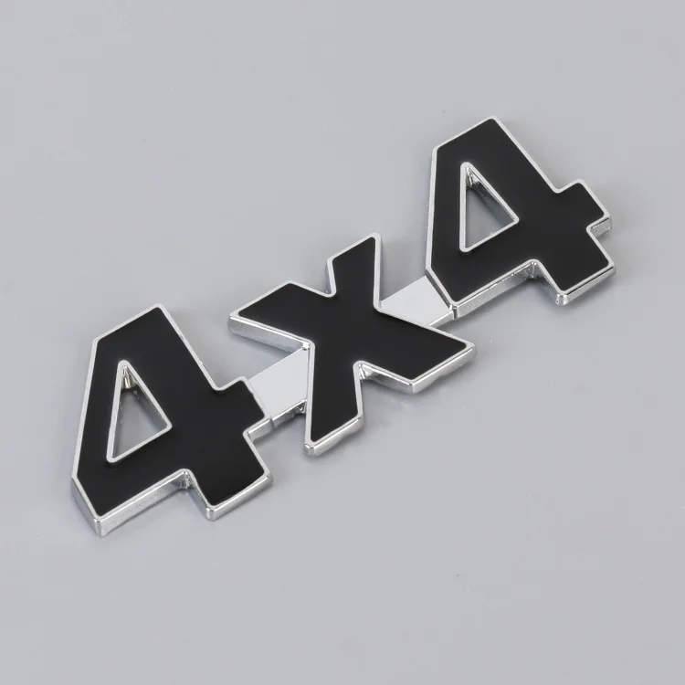 CAR2539B_2.webp Car Number 4 x 4 Personalized Aluminum Alloy Decorative Sticker, Size: 9 x 3.5 x 2.3cm - Image 3