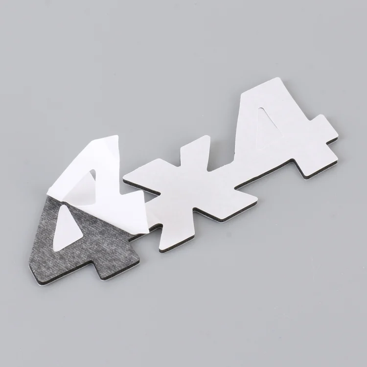 CAR2539B_4.webp Car Number 4 x 4 Personalized Aluminum Alloy Decorative Sticker, Size: 9 x 3.5 x 2.3cm - Image 5