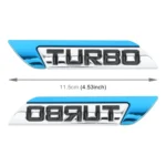 1 Pair Car Turbo Personalized Aluminum Alloy Decorative Stickers, Size: 11.5 x 2.5 x 0.5cm - Image 2