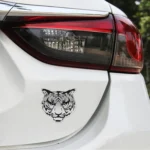 Car Tiger Metal Stickers Personalized Aluminum Alloy Decorative Stickers, Size:8 x 7.5cm