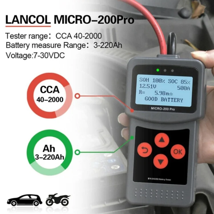 CAR2568_6.webp MICRO-200 PRO Car Battery Tester Battery Internal Resistance Life Analyzer, Western European Version - Image 7
