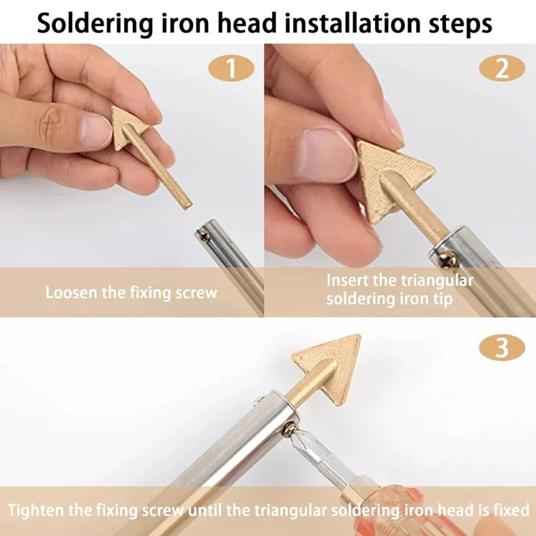 CAR2574_2.webp Instant Heat Plastic Bumper Repair Triangular Wrinkle Removal Soldering Iron Tip - Image 3