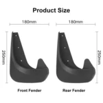 4pcs/set Car Auto Universal Soft Plastic Splash Flaps Mudguards Fender Guard - Image 3